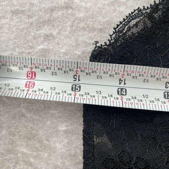 Vintage Vanity Fair Nightgown Size 36 Nylon Sexy Lace Black Brown Slip Dress - Picture 10 of 11